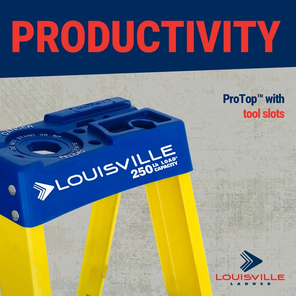 Échelle d’atelier en fibre de verre Louisville de 5 pieds, capacité de charge de 250 lb, Type I, FS2005