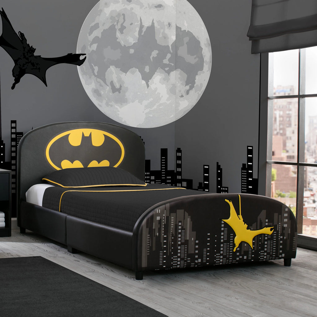 Lit simple rembourré Batman DC Comics de Delta Children, noir