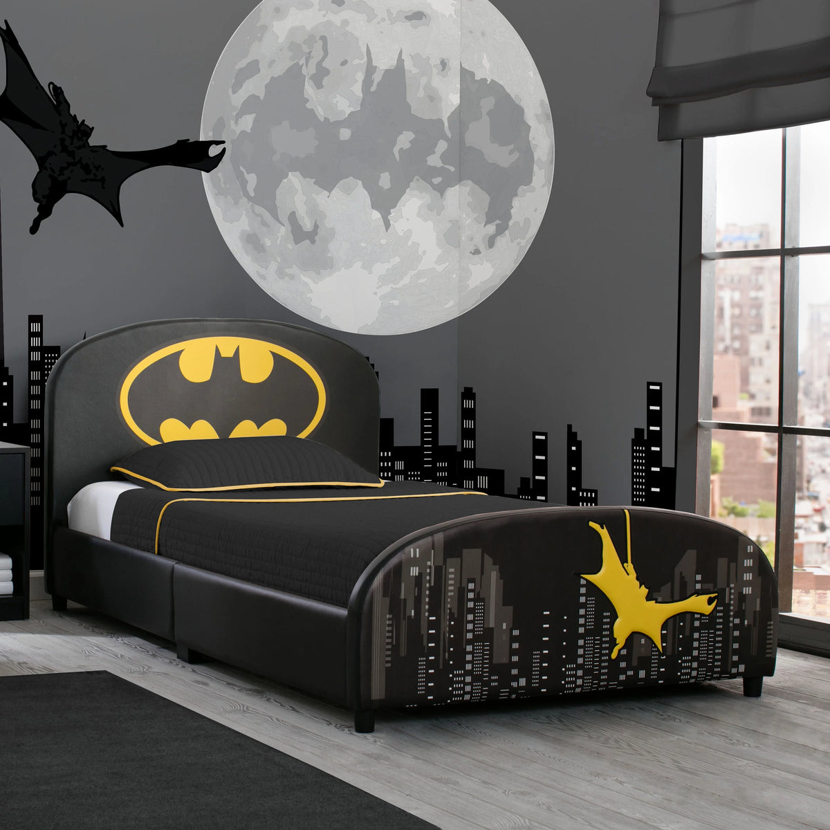 Lit simple rembourré Batman DC Comics de Delta Children, noir