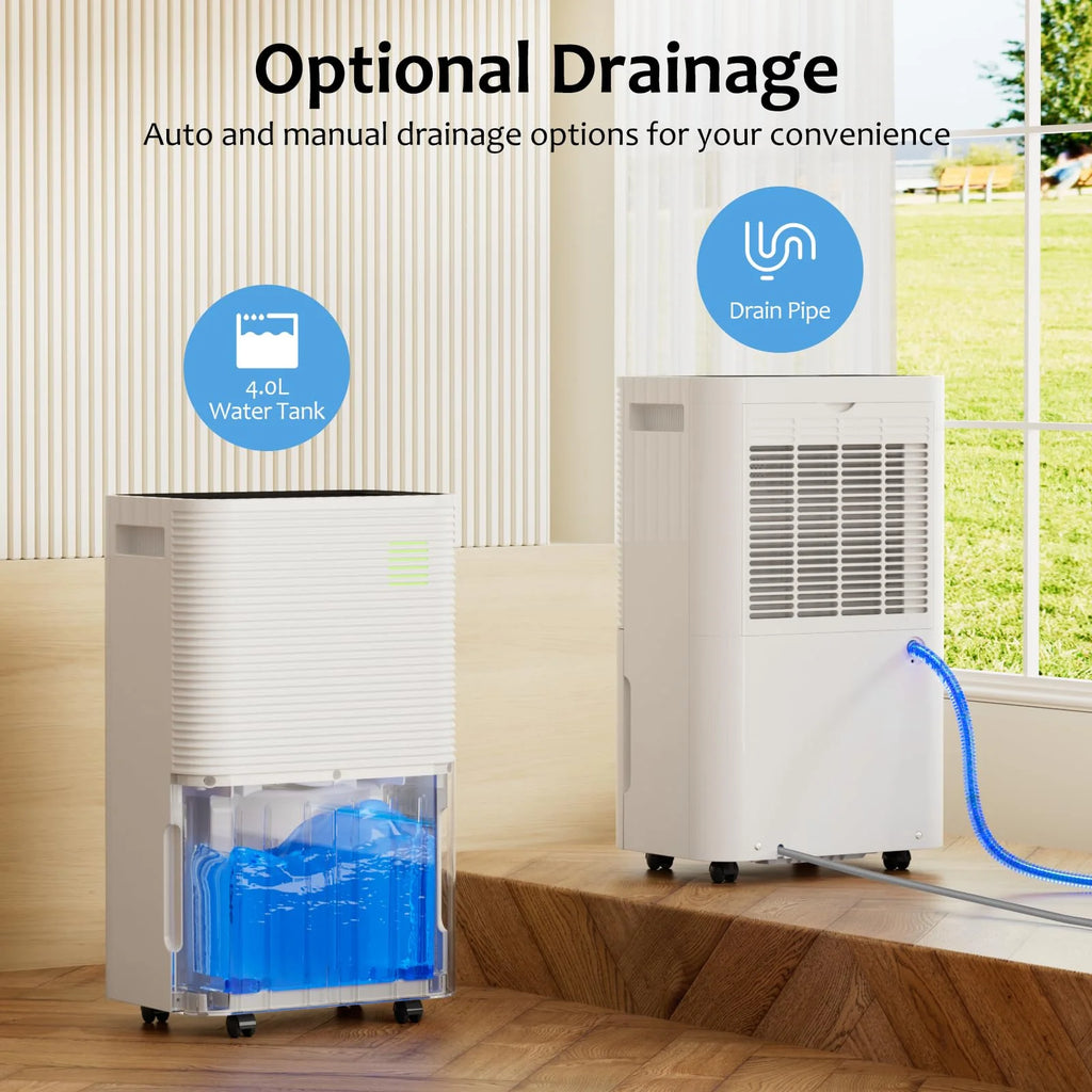 Déshumidificateur KISSAIR de 15 pintes, couverture maximale de 3 000 pi², 3 modes de fonctionnement, minuterie de 24 h, sous-sol/salle de bain/lancerie