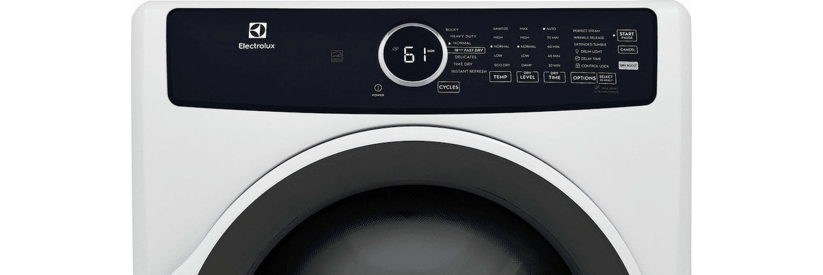 Sèche-linge électrique Electrolux à chargement frontal Perfect Steam avec rafraîchissement instantané, 8,0 pi³