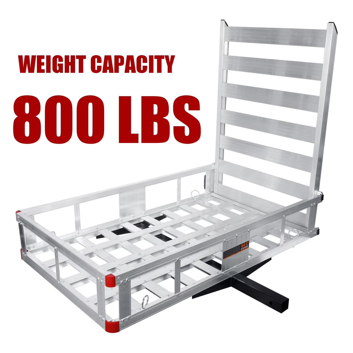 Rampe de chargement en aluminium sur attelage, plateforme extra large de 50, longerons latéraux renforcés, rampe de chargement sur attelage, porte-bagages avec rampe, porte-motoneige, équipement agricole