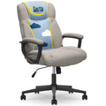 Chaise de bureau Serta Connor en microfibre gris clair