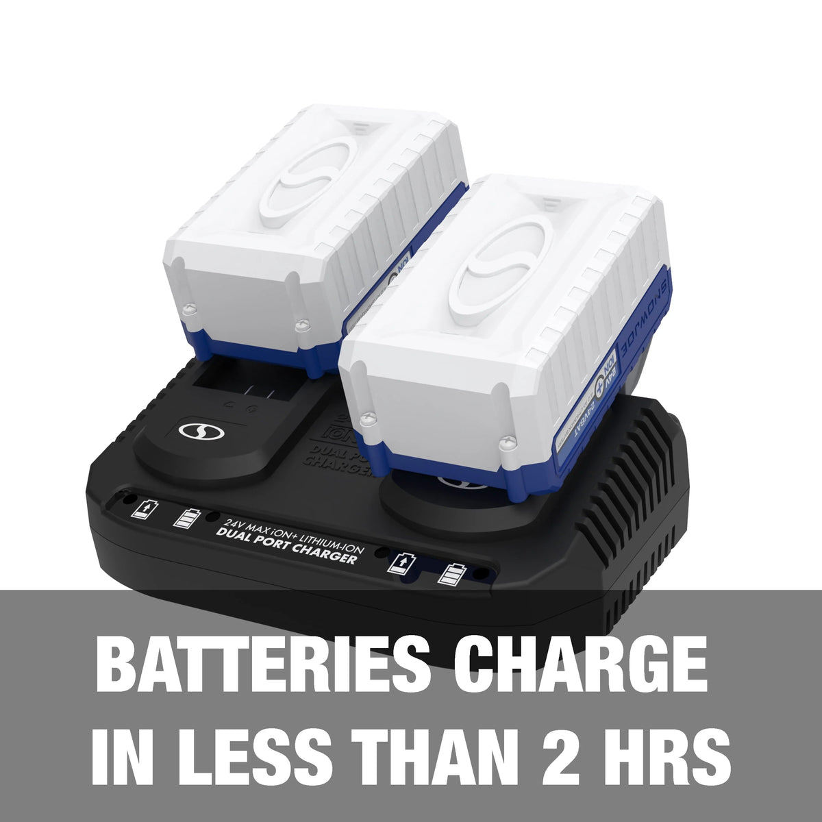 Souffleuse à neige sans fil Snow Joe 48 V de 15 pouces, moteur sans balais de 750 W, 2 batteries de 4,0 Ah et chargeur
