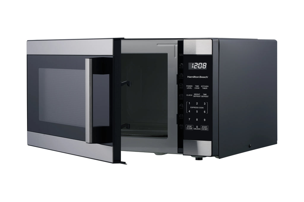 Four micro-ondes de comptoir Hamilton Beach de 1,6 pi³ avec cuisson par capteur, en acier inoxydable, neuf