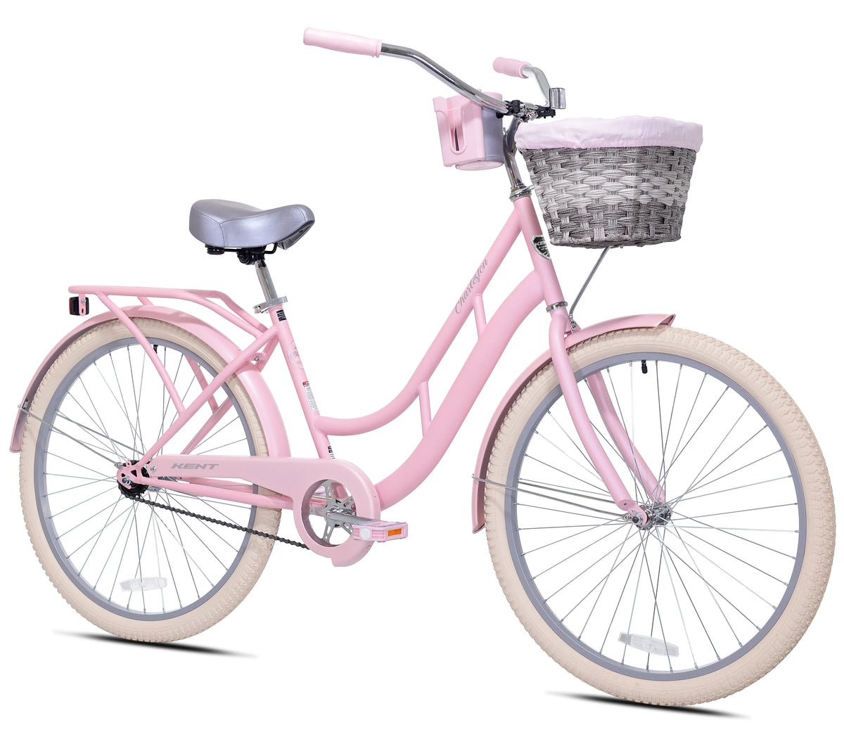 Vélo cruiser Kent Charleston 26, pour cyclistes de 1,58 m à 1,78 m, rose, adulte, unisexe