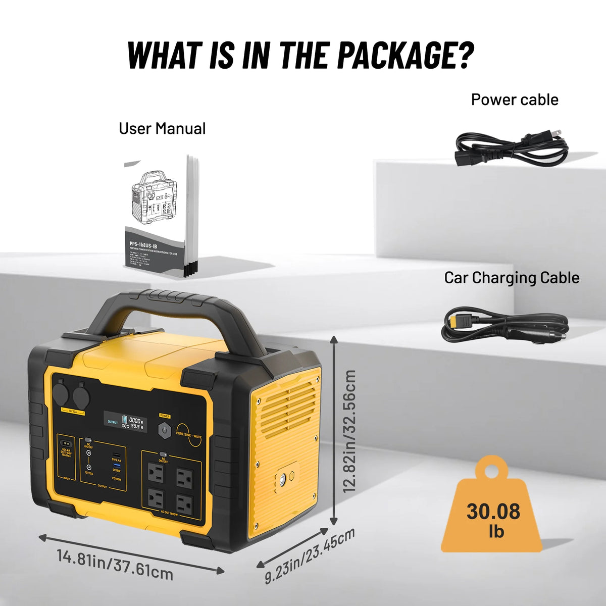 Station d’énergie portable Mondawe 1 000 W, générateur solaire 1 024 Wh avec prise CA pour la maison, le camping et les urgences