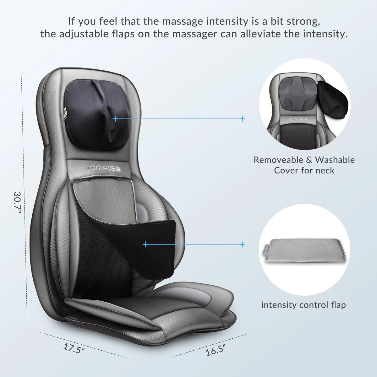 COMFIER Appareil de massage Shiatsu pour nuque et dos avec chaleur