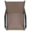 Lot de 5 chaises d’extérieur empilables BizChair noires avec matériau Flex Comfort et structure en métal