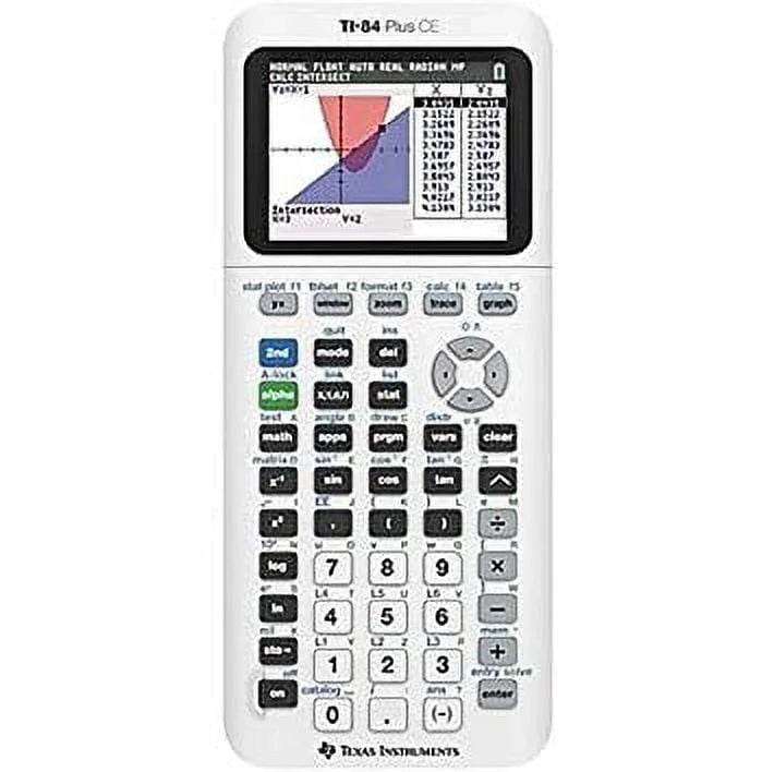 Calculatrice graphique Texas Instruments TI-84 Plus CE, blanche