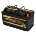 Batterie AGM Platinum Anlibatt Groupe 49, Batterie automobile rechargeable 12 volts pour voiture, H8 900CCA 95Ah 160RC