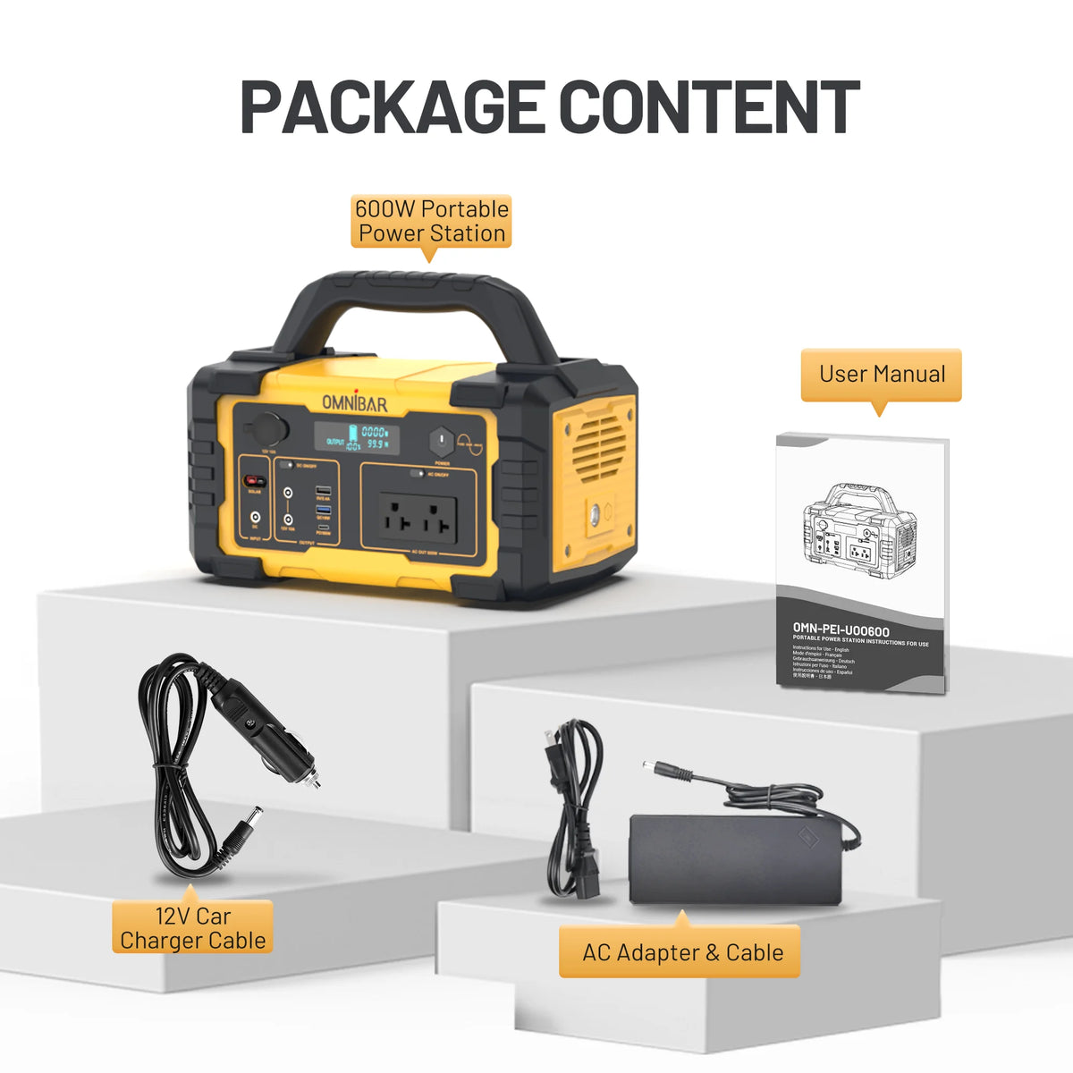 Station d’énergie portable Mondawe 1 000 W, générateur solaire 1 024 Wh avec prise CA pour la maison, le camping et les urgences