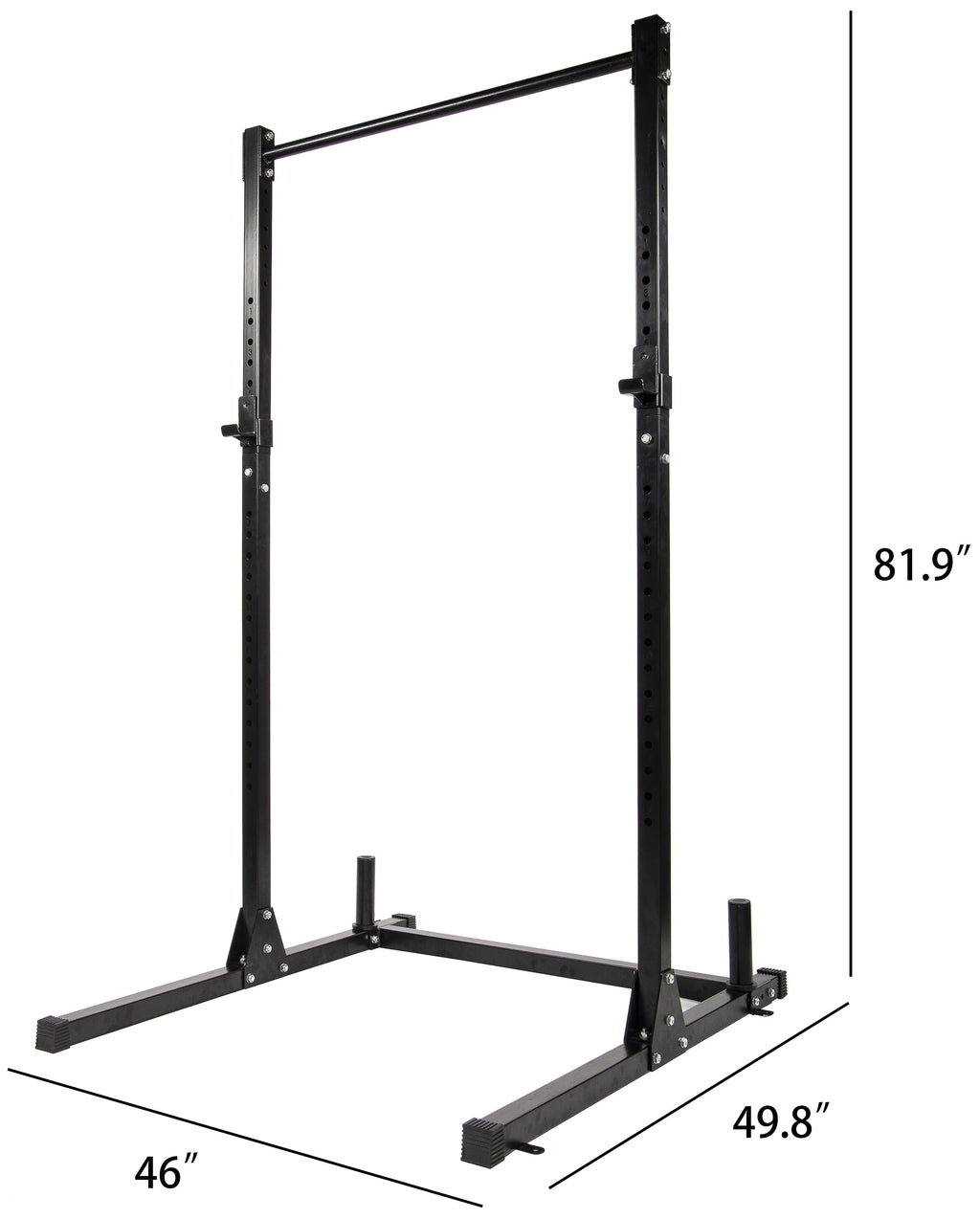 BalanceFrom Support de musculation réglable multifonction pour squats avec crochets en J et autres accessoires, capacité de 500 livres