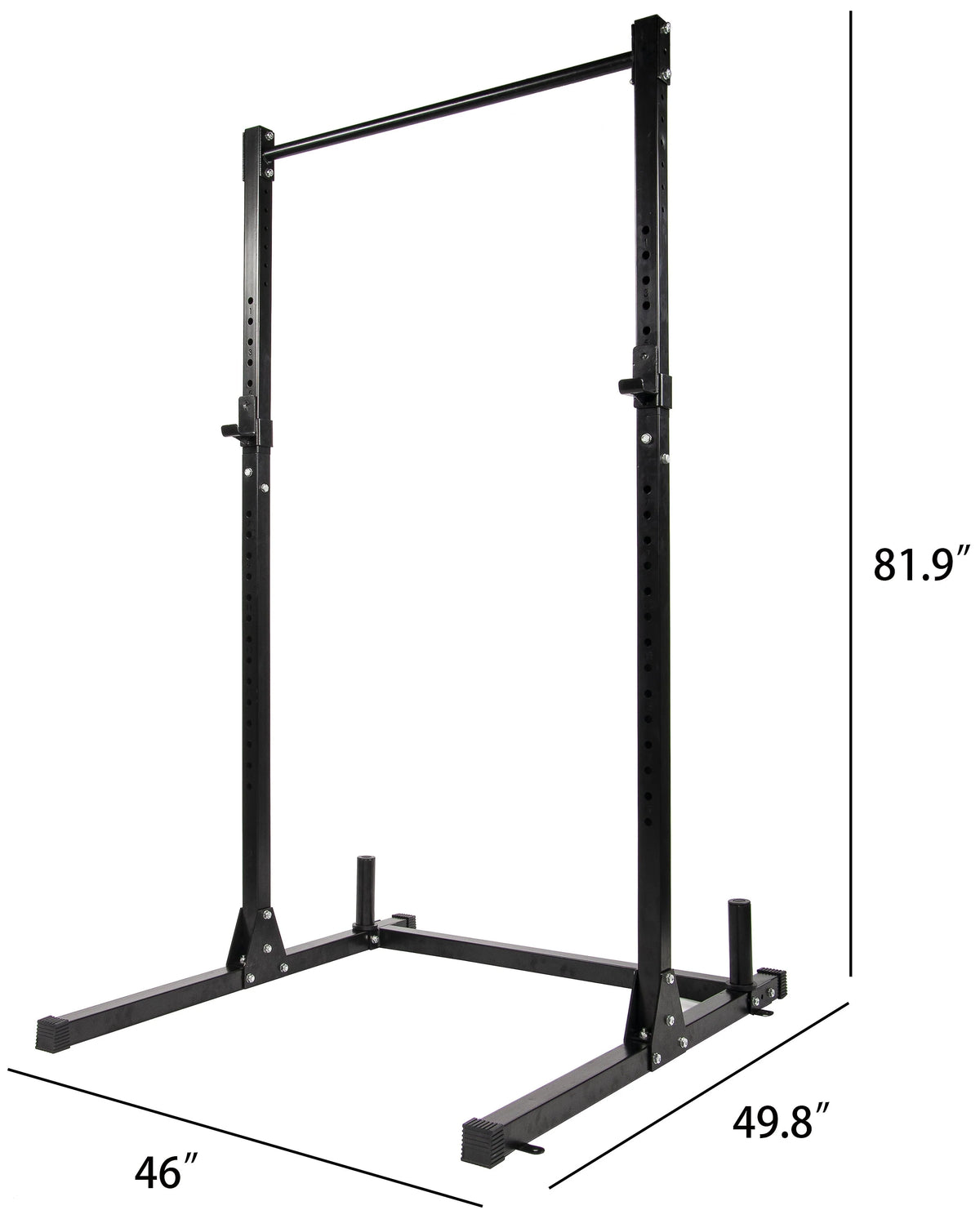 BalanceFrom Support de musculation réglable multifonction pour squats avec crochets en J et autres accessoires, capacité de 500 livres