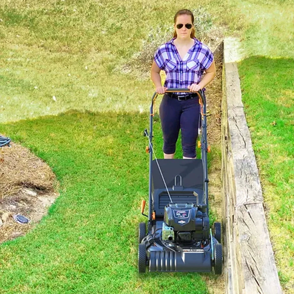 Tondeuse à gazon autotractée 3-en-1 Yard Force FWD avec plateau en acier de 22 pouces