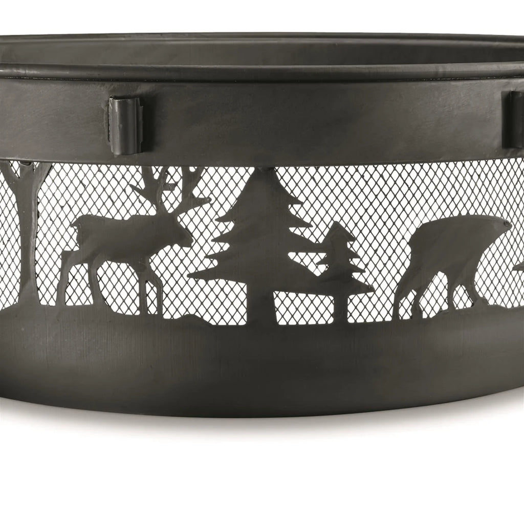 CASTLECREEK 47 Brasero avec grille de barbecue géométrique