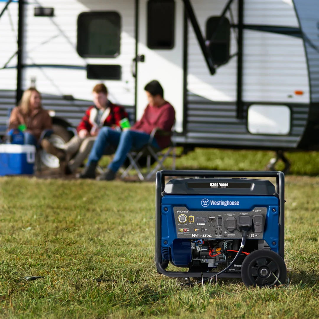 Génératrice portable à essence Westinghouse 6600 avec puissance de crête, démarrage électrique à distance et détecteur de CO