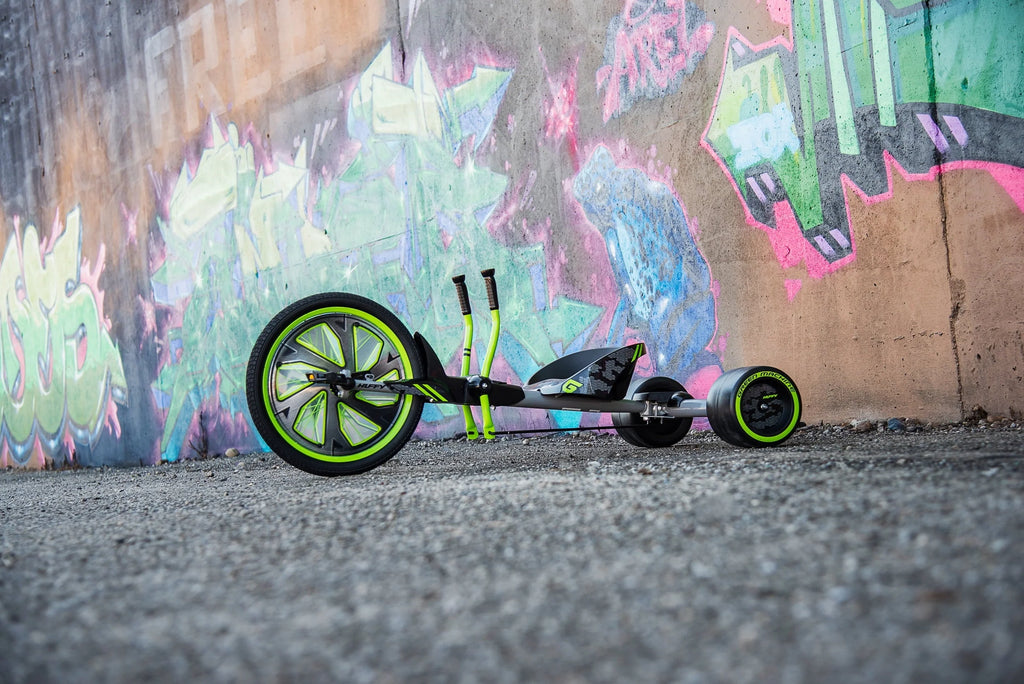 Tricycle Huffy Green Machine à 3 roues de 20 pouces, vert et gris