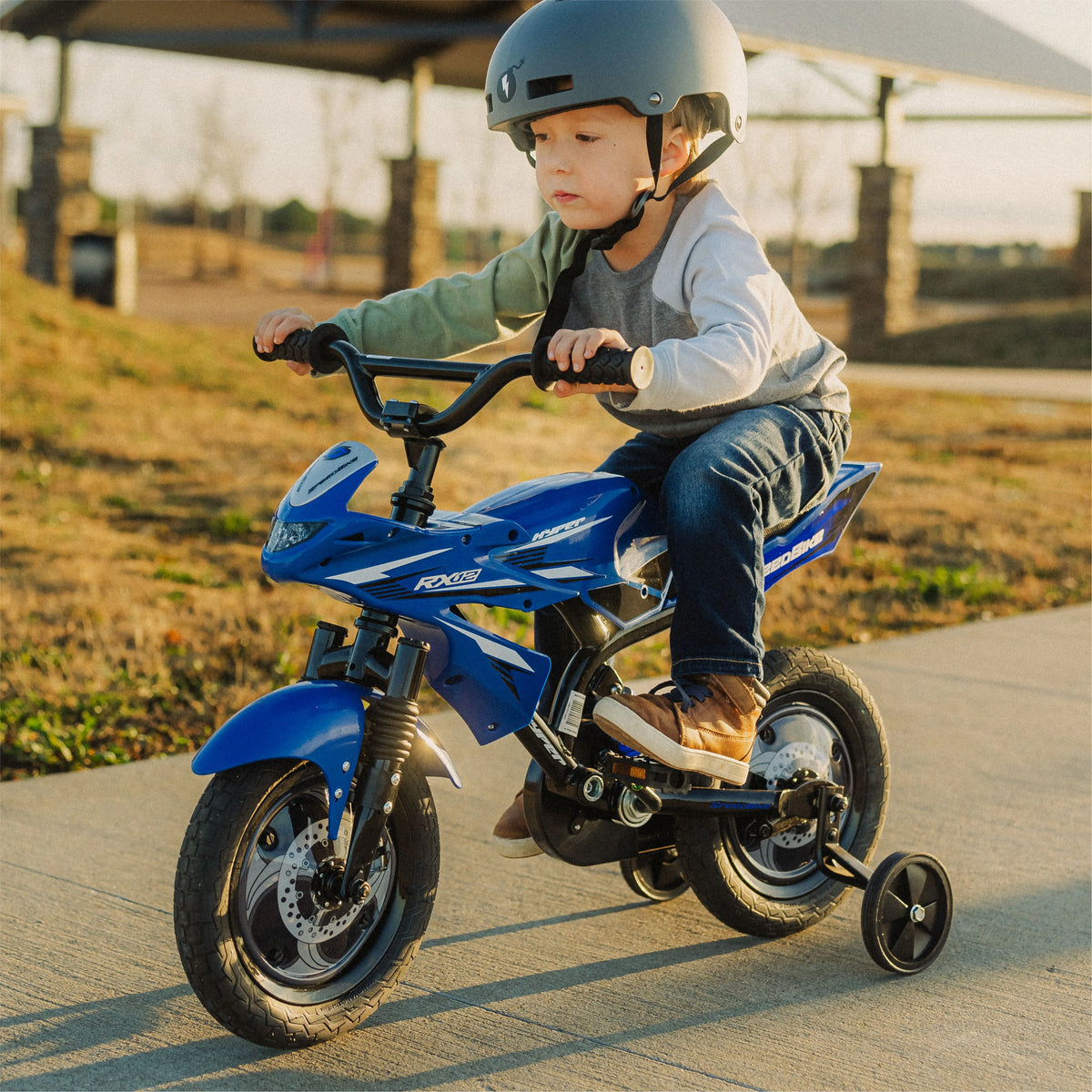 Vélo Hyper Speed 12, Vélo pour enfant ; Enfants de 2 à 4 ans, Bleu, Groupe de personnages : Speed