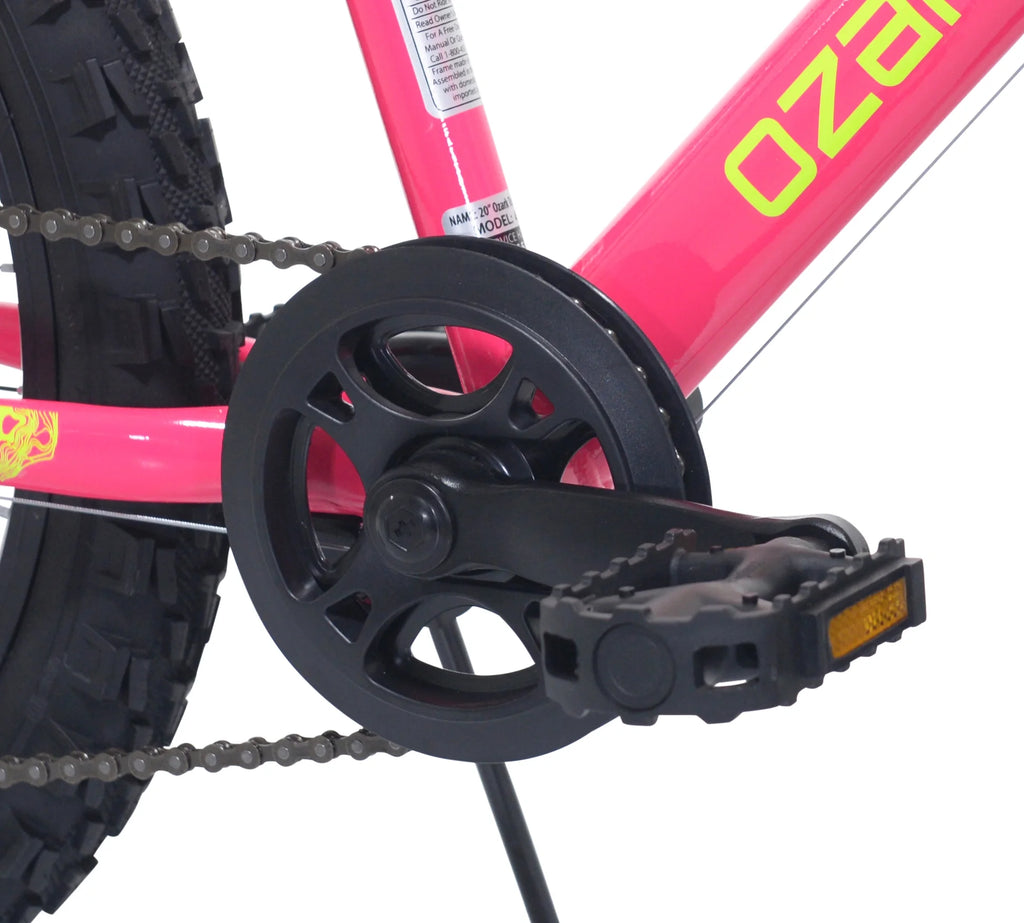 20 VTT Ozark Trail Vibe, 7 vitesses, pour cycliste de 1,20 m à 1,63 m, rose, enfant/préado/ado, unisexe