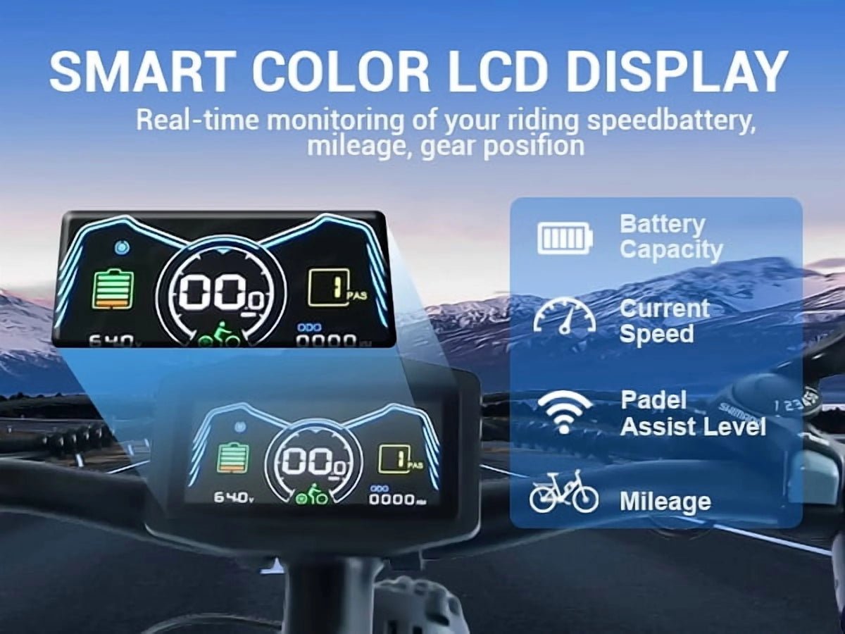Vélo électrique 5000 W (crête) pour adultes, moto électrique avec batterie 60 V 25 Ah, vélo électrique à double moteur 80 km/h, vélo électrique à pneus larges 26 × 4,0, VTT à transmission intégrale et 21 vitesses pour tous les terrains UL 2849