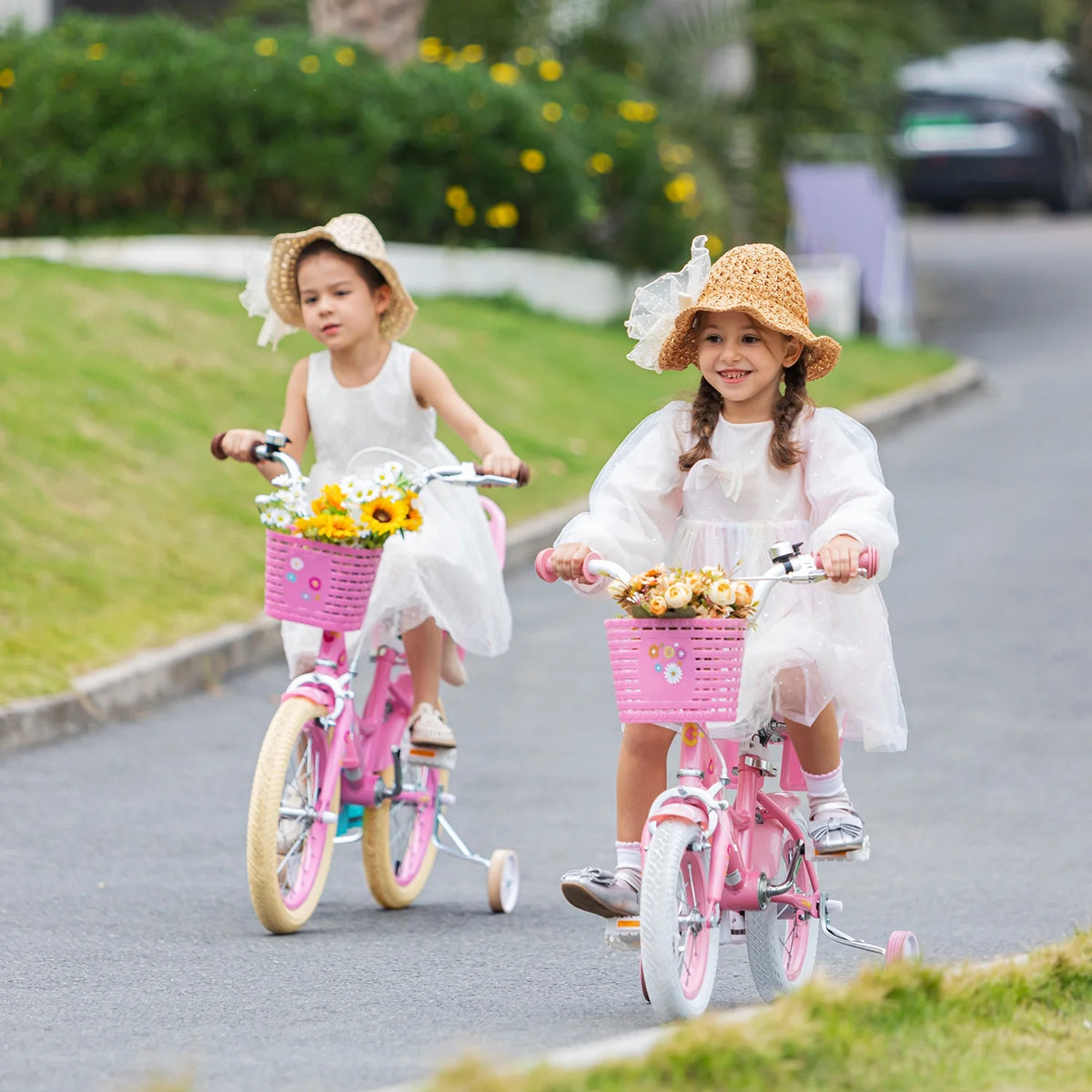 Vélo pour filles Glerc Maggie de 12 pouces pour enfants de 2 à 4 ans, Pêche