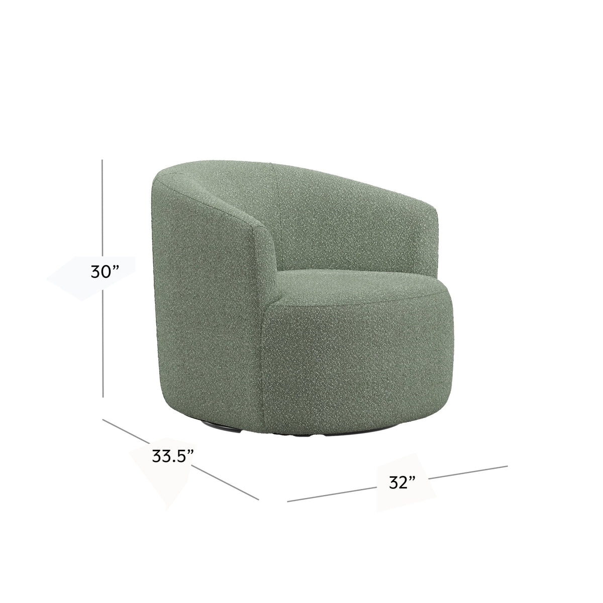 Fauteuil d'appoint pivotant en bouclé Mainstays, taupe