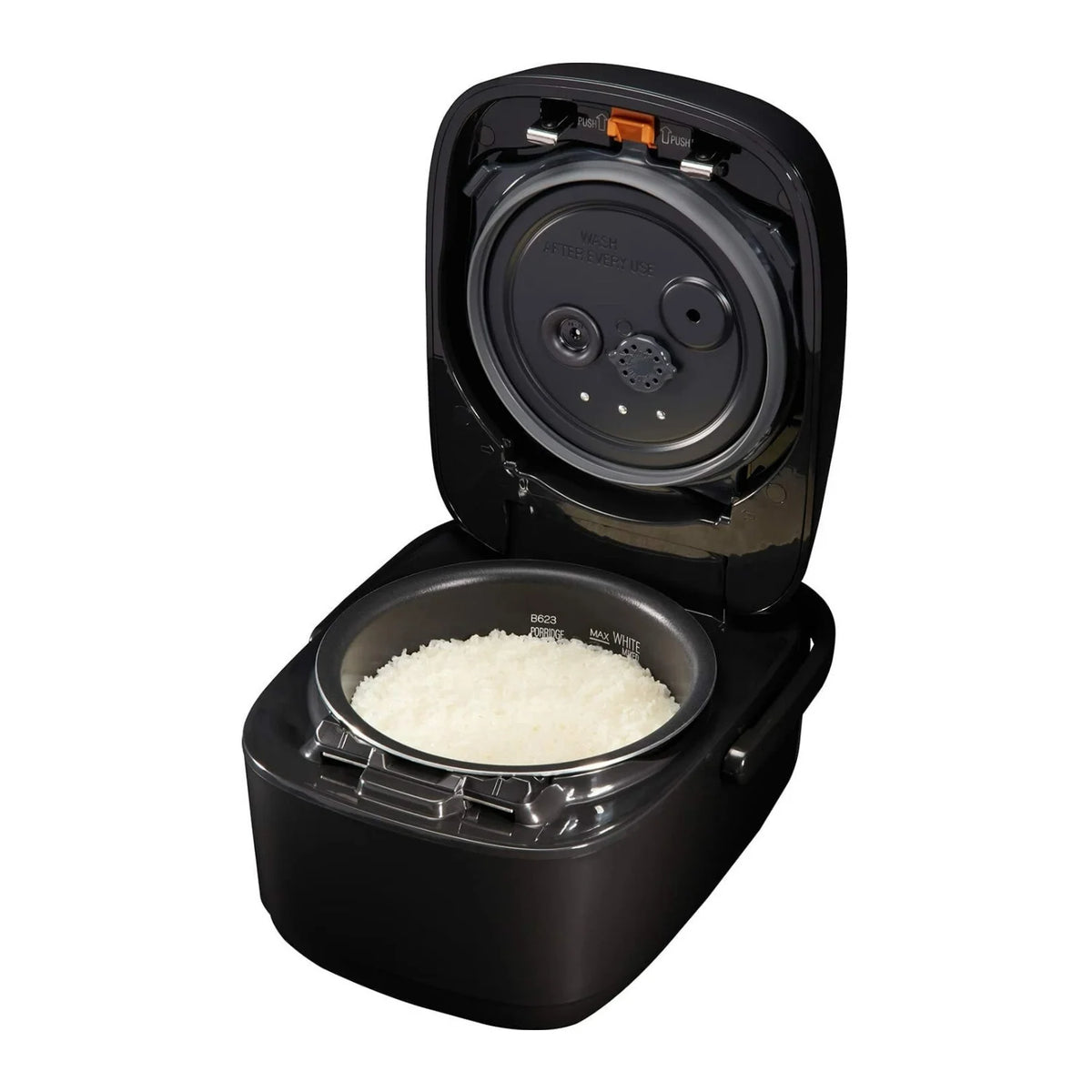 Cuiseur à riz à induction chauffante sous pression avec fonction maintien au chaud Zojirushi NW-JEC10BA, capacité de 5,5 tasses (noir)
