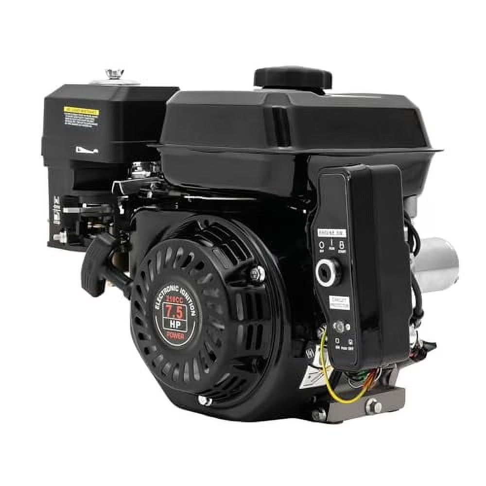 Moteur à essence de 7,5 CV, moteur 4 temps de 212 cm³ à démarrage électrique, moteur de karting de 3 000 W, 3 600 tr/min, conception OHV pour mini-motos, karts, mini-bikes et bûcheuses