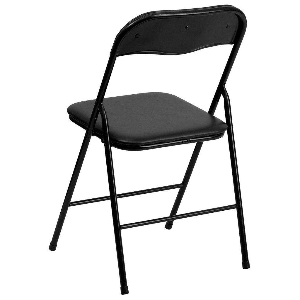 Ensemble Madison 5 pièces de table à cartes pliante et chaises, ensemble de table et chaises portable pour événements, noir