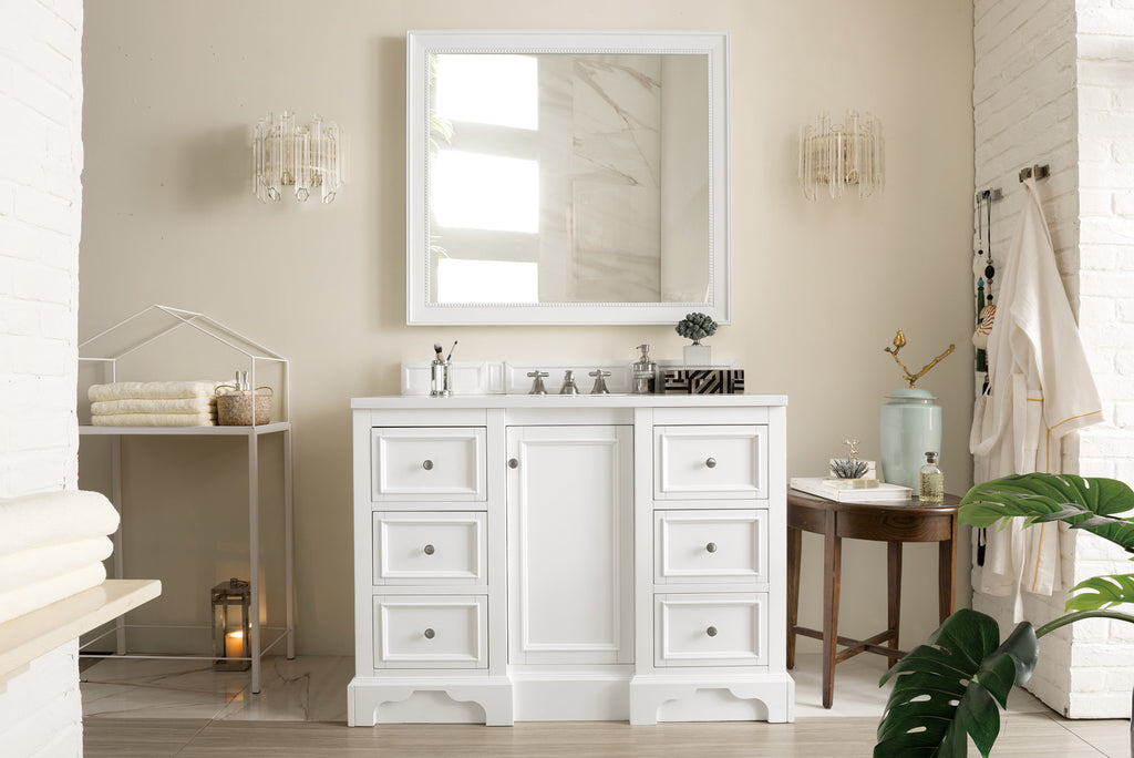 James Martin Vanities 825-V48 De Soto 50 Meuble-lavabo en bois sur pied simple uniquement -