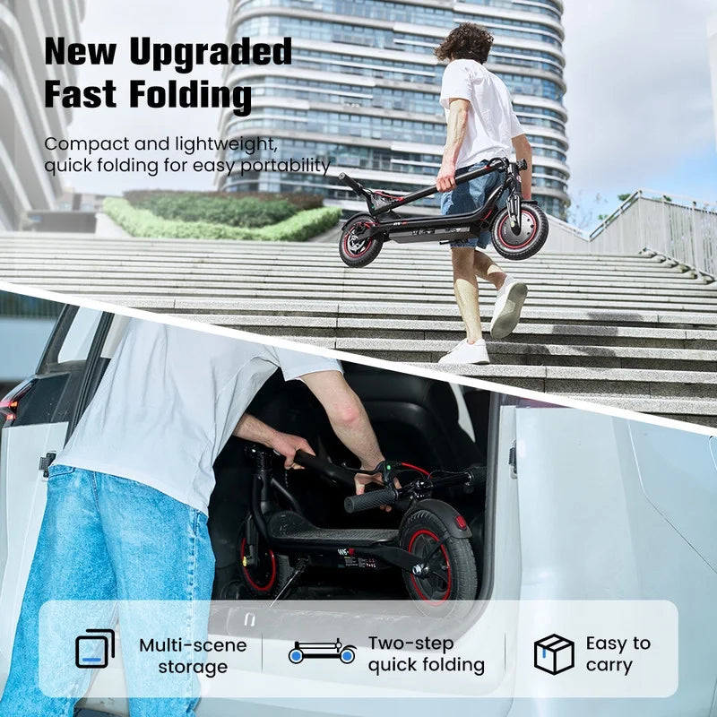 iScooter Electric Scooter Adult, 350W Motor, 21 Miles Long Range, 19 mph & 8.5 Pneumatic tire Folding Commuter Electric Scooter for Adults & Teens, Superior Performance Smart App & Dual Braking
