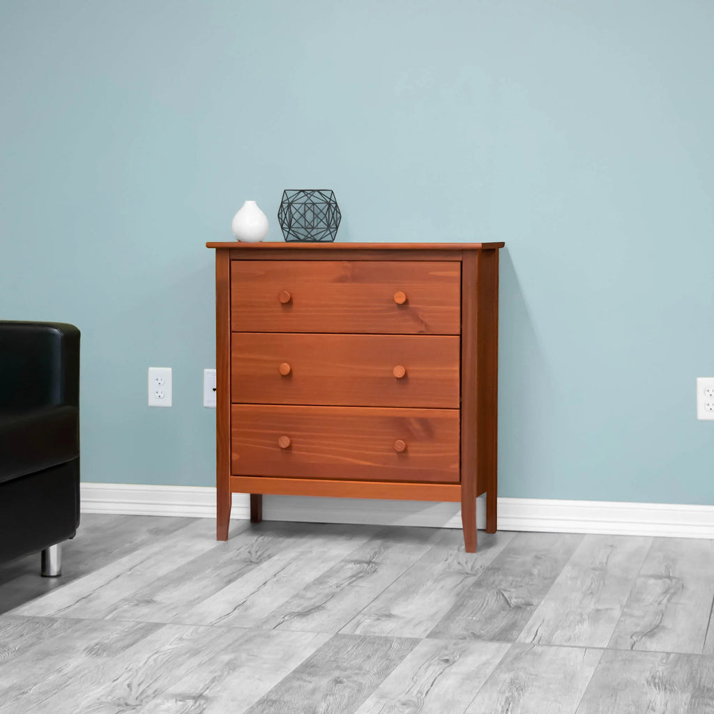 Commode Adeptus Easy Pieces en bois massif à 4 tiroirs - Blanc
