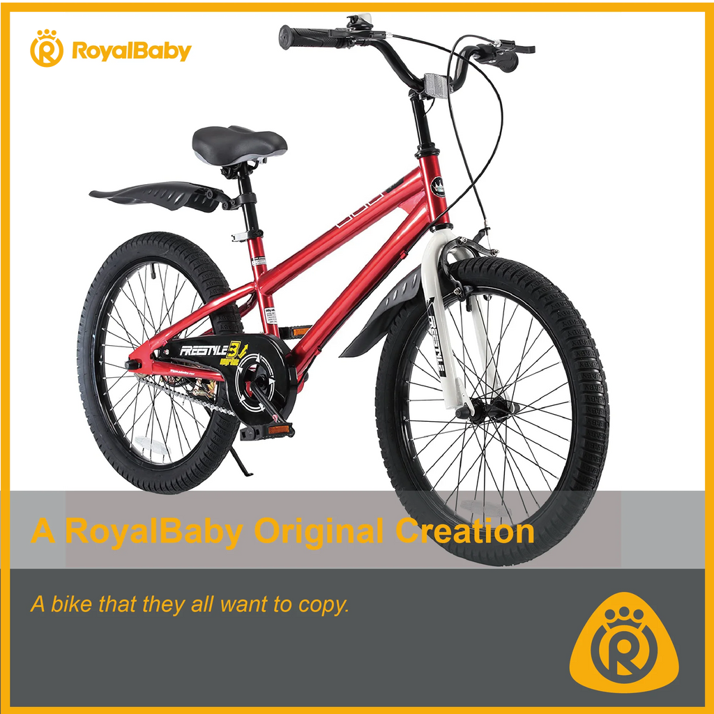 Vélo Royalbaby Freestyle 20 pour garçons et filles de 9 à 12 ans, Bleu