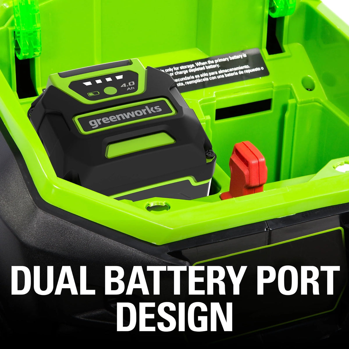Tondeuse autoportée électrique sans balais Greenworks 40 V de 20 pouces avec batterie de 40 Ah et chargeur rapide, 2516302