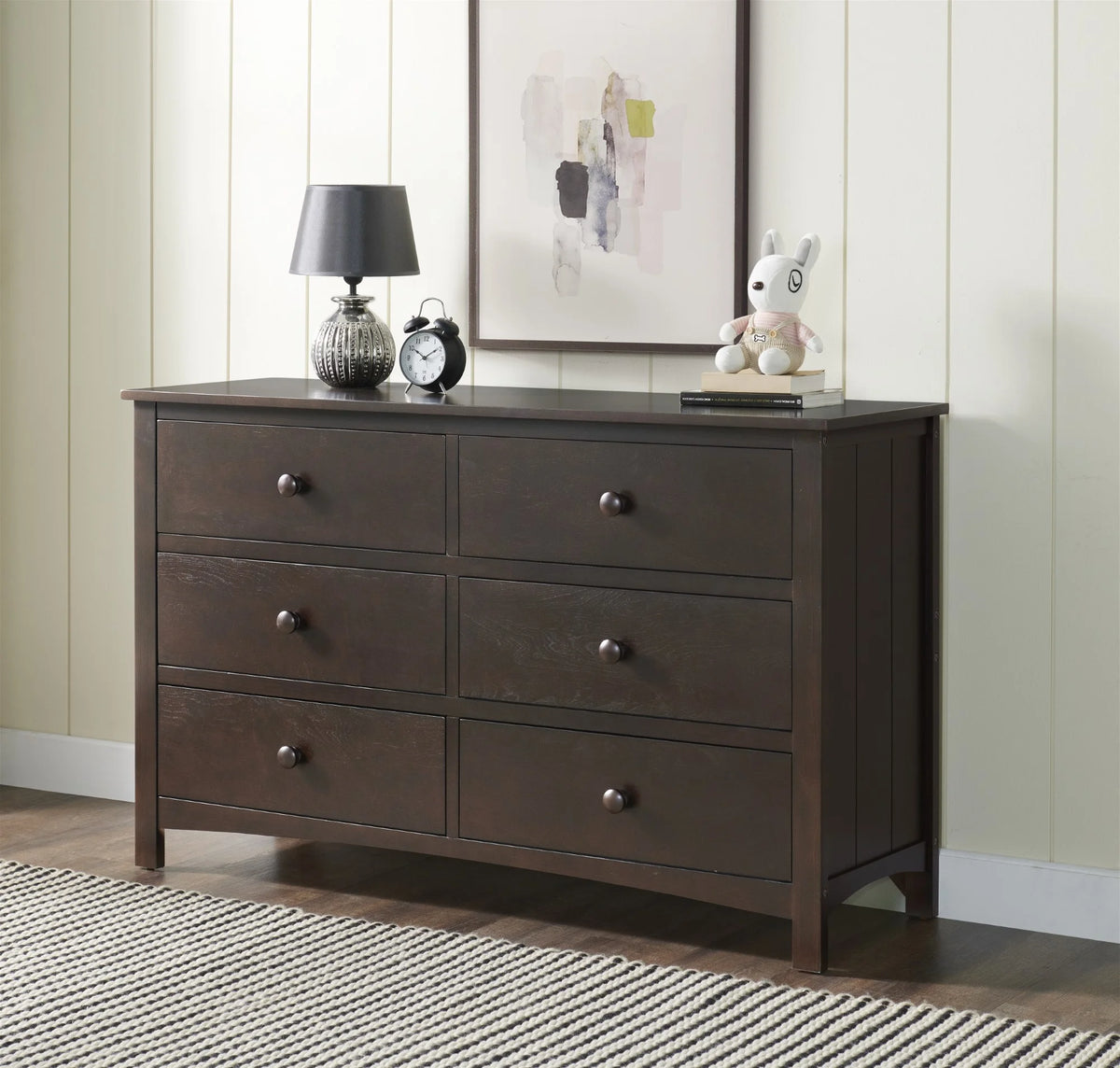 Commode universelle à 6 tiroirs Oxford Baby, blanc neige