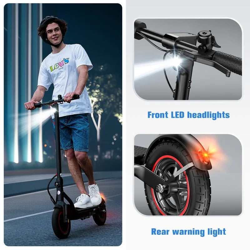 iScooter Electric Scooter Adult, 350W Motor, 21 Miles Long Range, 19 mph & 8.5 Pneumatic tire Folding Commuter Electric Scooter for Adults & Teens, Superior Performance Smart App & Dual Braking