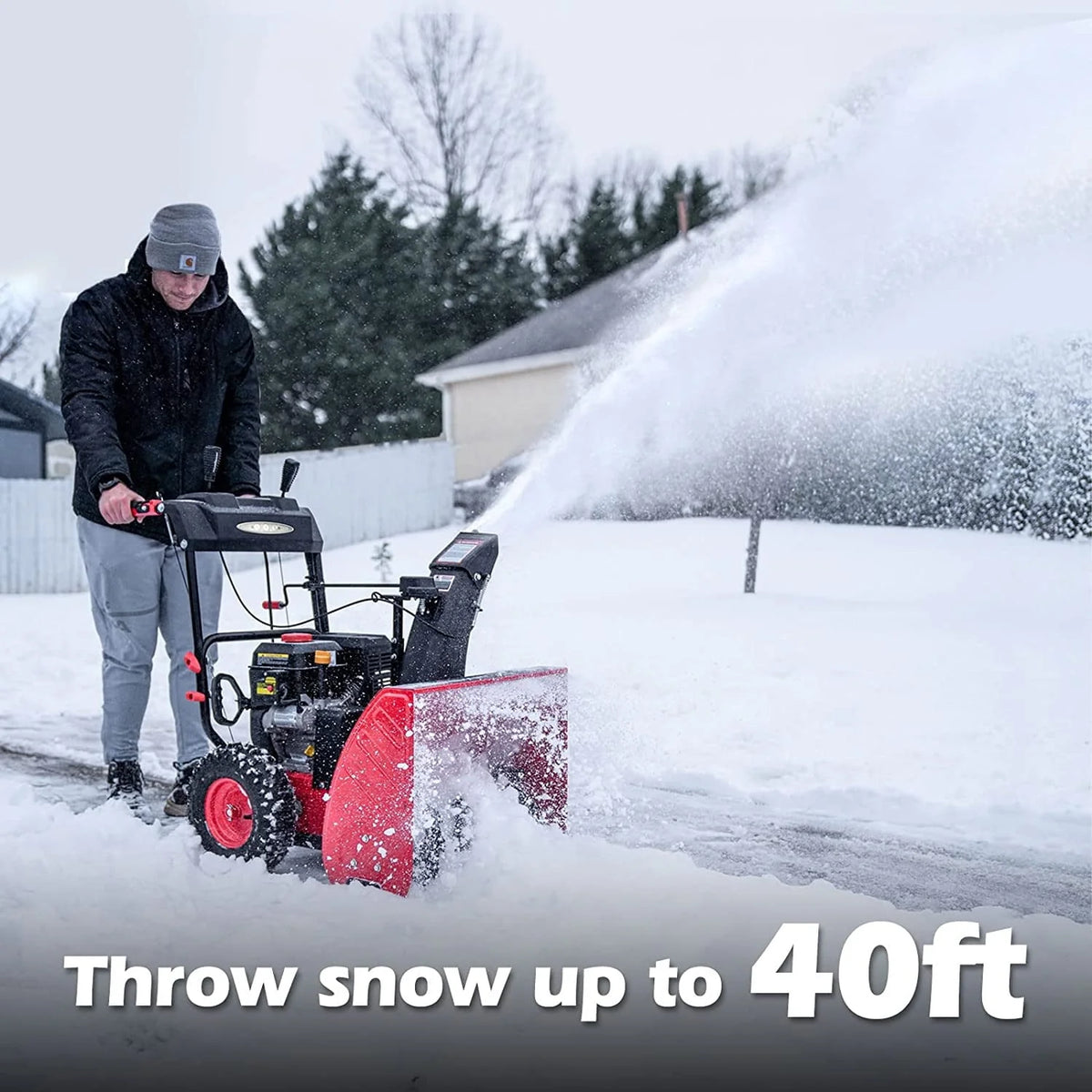 Souffleuse à neige à essence PowerSmart 24 212 cc avec propulsion assistée et démarrage électrique