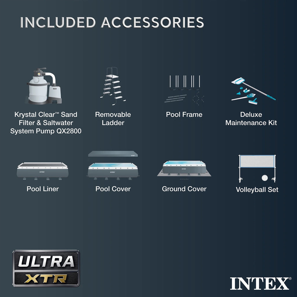 Piscine hors sol Intex Ultra XTR 32' x 16' x 52 et sable filtrant OptiFlow Premium