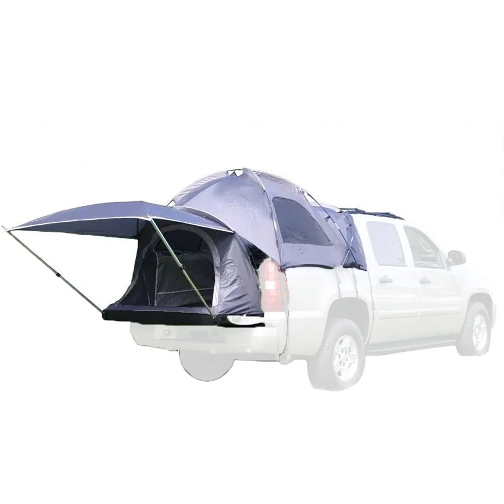Tente de camping pour 2 personnes avec auvent, pour benne de pick-up, grise, compatible avec les modèles sélectionnés : CHEVROLET AVALANCHE 2002-2013, CADILLAC ESCALADE 2002-2013