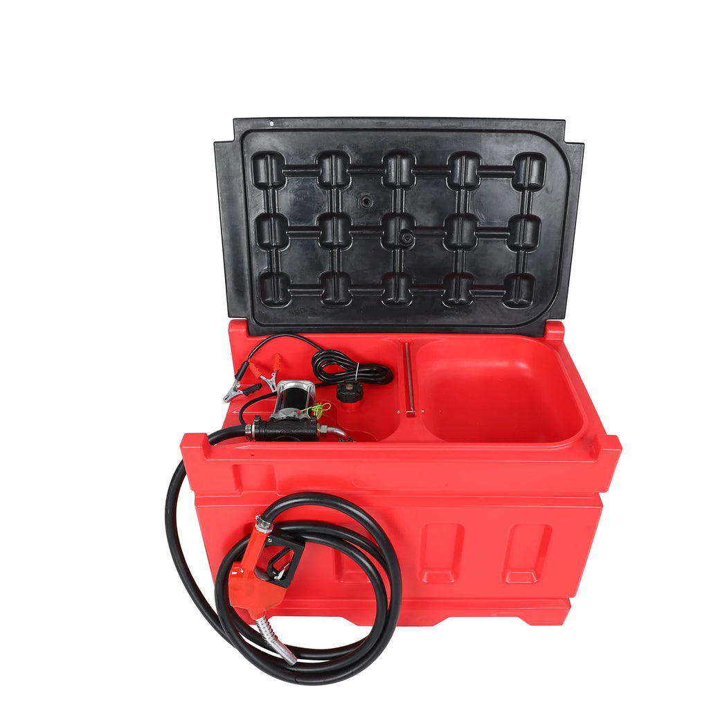 Réservoirs de carburant portables de 48 gallons avec pompe de transfert de carburant à essence 12 V CC 15 GPM