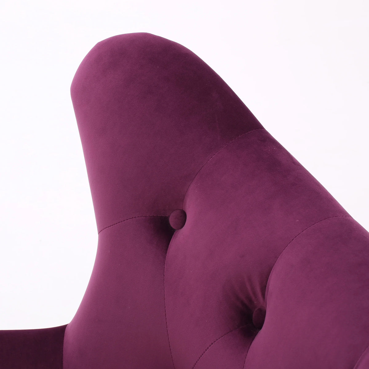 Fauteuil à oreilles en velours Noble House Simon, violet