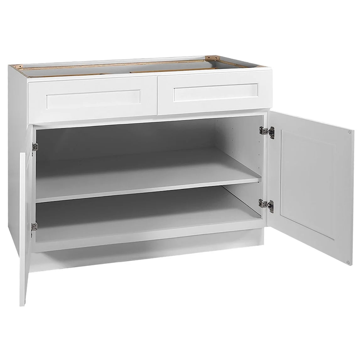 Design House Brookings Meuble bas de cuisine à assembler en bois Shaker, 2 portes et 2 tiroirs (48 x 34,5 x 24), blanc Sherwin Williams