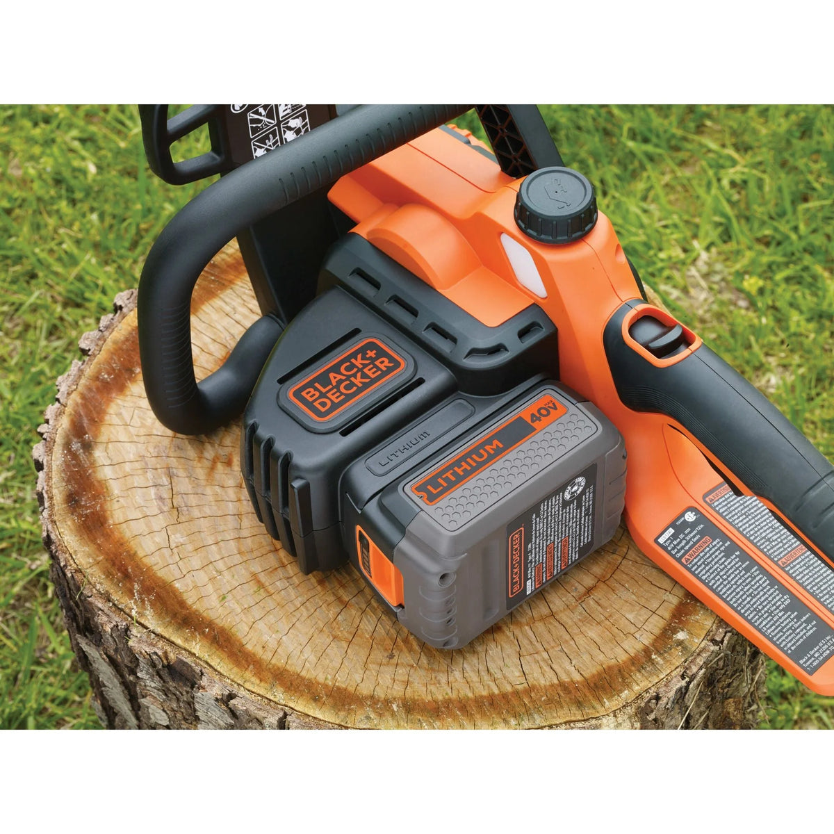BLACK+DECKER 40V MAX Tronçonneuse sans fil, 12 pouces, Batterie et Chargeur inclus