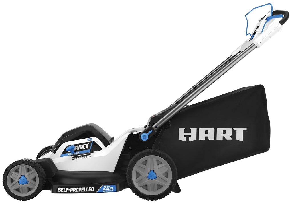 Kit de tondeuse autotractée sans balais HART 40 volts de 20 pouces, (1) batterie lithium-ion 6,0 Ah