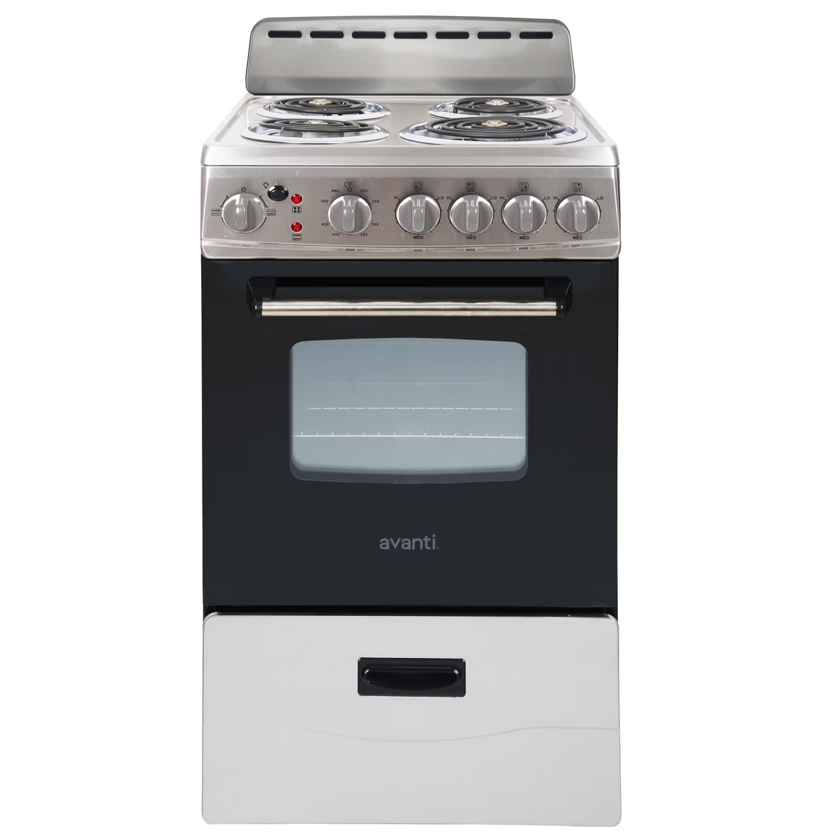 Cuisinière électrique Avanti 20 avec porte vitrée à cadre, en acier inoxydable (ERU200P3S)