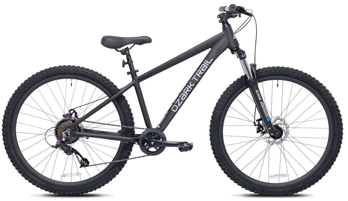 Vélo tout-terrain Ozark Trail 27.5 Vibe, Cadre petit, Convient aux cyclistes de 1,52 m à 1,68 m, Noir, Adulte, Unisexe
