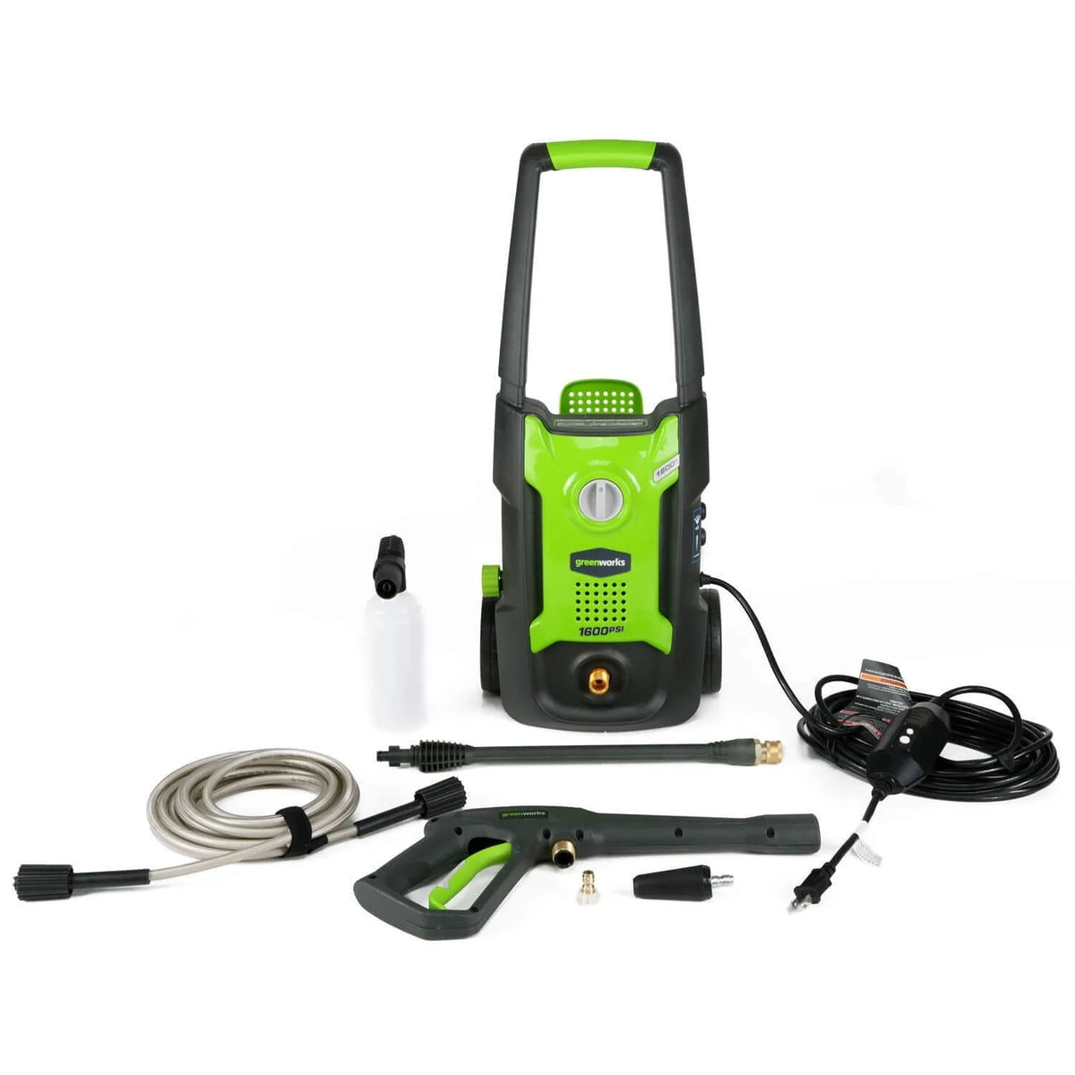 Produit arrêté - Nettoyeur haute pression électrique filaire Greenworks 1600 PSI, 13 A, 1,2 GPM, 5100102