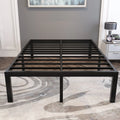 yookare 18 Cadre de lit plateforme en métal robuste 4000 lbs, Queen