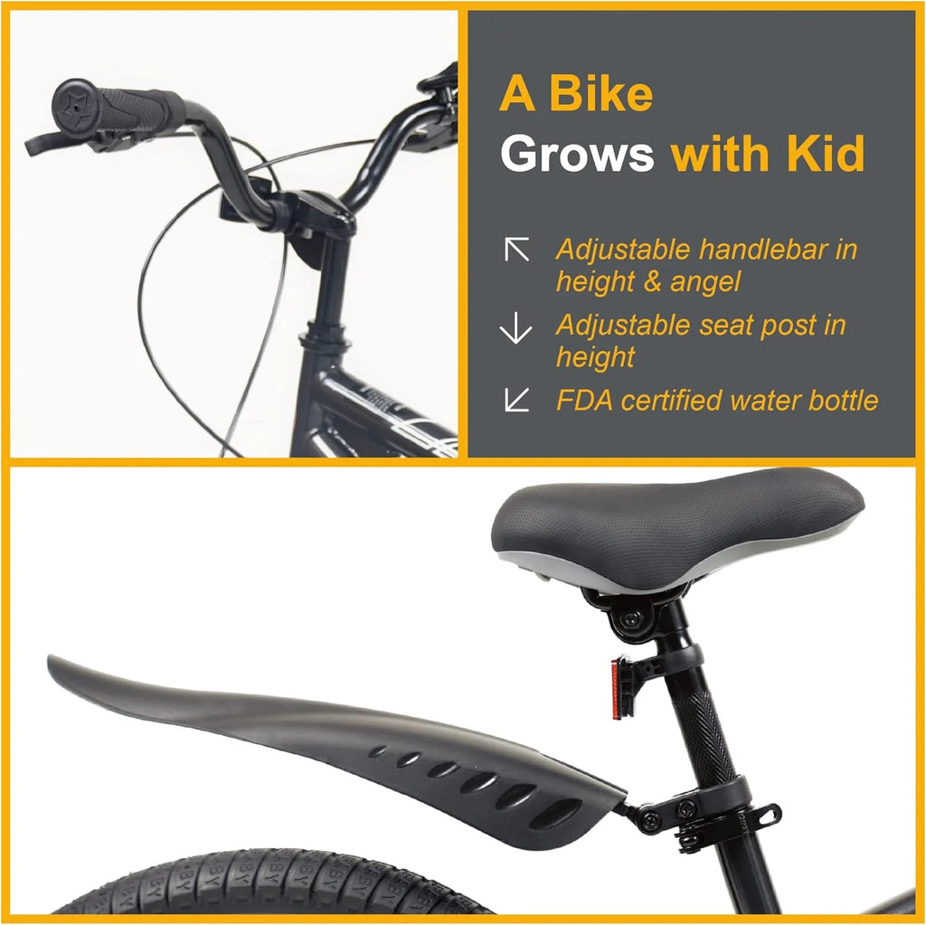 Vélo Royalbaby Freestyle 20 pour garçons et filles de 9 à 12 ans, Bleu